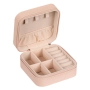 Кутия за бижута розова “Nude“ с цип 10x10x5 см_1210560, снимка 1