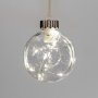 3 броя LED светеща Коледна топка, Прозрачна, 8см, снимка 1 - Други стоки за дома - 42687497