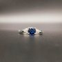 Сребърен пръстен със син сапфир, снимка 1 - Пръстени - 34907350