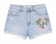 Къси дънкови панталони Bershka с бродерия 🌸, снимка 1