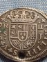 Сребърна монета 2 реала 1723г. Филип пети Севиля Испания 14943, снимка 8