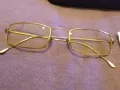 Очила маркови италиански позлатени тънки за използване на рамката с кутия и кърпичка, снимка 4