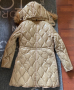 Много елегантно бежово яке с подвижна качулка, естествен пух. Високо качество., снимка 6