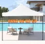 Бяла шатра 3х3, градинска сгъваема шатра тип хармоника 3х3м, страници, платнище, снимка 1