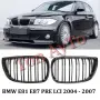 Двойни бъбреци БМВ BMW E81 E87 E82 E88 2004 - 2007 / 2007–2011 PRE LCI / LCI Черен Гланц Комплект, снимка 3