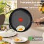 Нов Универсален Тиган Незалепващ 23см за Индукция с Термоиндикатор за кухня готвене дом, снимка 2