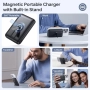 Нов Магнитна Power Bank 12000mAh за iPhone 12–17, USB-C бързо зареждане, снимка 5