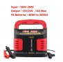 Професионално, Електронно Зарядно устройство за акумулатори 12V,24V от 6 Аh до 200 Ah, снимка 4