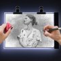Coolzon LED светлинна дъска за копиране, A4 Осветителна кутия за очертаване, снимка 2