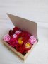 Кутия "Книга" със сапунени рози и коледна топка с късметче, снимка 1