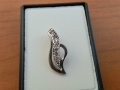 Сребърна висулка медальон с циркони, снимка 1 - Антикварни и старинни предмети - 42770920