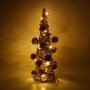 Светеща Коледна елха с шишарки, 48см