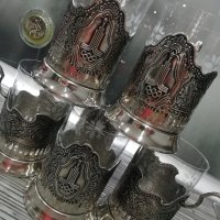Руски чаени чаши с подстакани,, ОЛИМПИАДА "-СССР, снимка 2 - Антикварни и старинни предмети - 44194845
