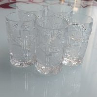 5 кристални чаши за ракия, снимка 1 - Чаши - 40316026