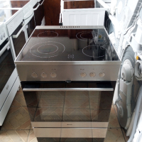 Иноксова свободно стояща печка с керамичен плот Gram 60 см широка 2 години гаранция!, снимка 1 - Печки, фурни - 44738898