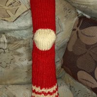 Ръчно плетени дамски чорапи 100% вълна, снимка 2 - Дамски чорапи - 35076776