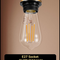 Индустриална подова лампа EDISHINE, 160 см със стъклен абажур, LED,Е27, снимка 4 - Лампиони - 44516671