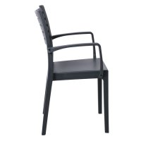 Стол трапезен градински OLIMPIA ARM Черен, снимка 3 - Столове - 44277273