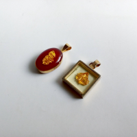 винтидж позлатена висулка със Самородно злато , снимка 4 - Антикварни и старинни предмети - 44688710