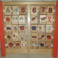 Дървена въртележка азбука на английски и числа, снимка 3 - Образователни игри - 35522164