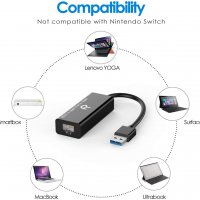 Rankie USB 3.0 LAN адаптер 10/100/1000 Mbps, USB to RJ45 Ethernet, снимка 3 - Мрежови адаптери - 36680311