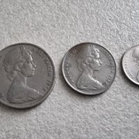 Австралия. Лот .5, 10 ,20, 50 цента и 1 долар  .5 бройки. С ликът на Елизабет II , като млада., снимка 9 - Нумизматика и бонистика - 44462339