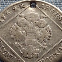 Сребърна монета 30 кройцера 1769г. Мария Терезия Виена Свещена Римска Империя 26773, снимка 7 - Нумизматика и бонистика - 42903438