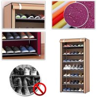 Шкаф за обувки от текстил бежов цвят, снимка 2 - Други стоки за дома - 42648747
