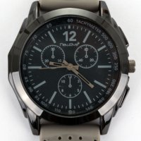 Черен unisex часовник със силиконова каишка марка Newave, снимка 1 - Други - 37153001