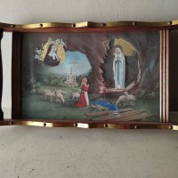 табла,поднос с религиозен мотив, снимка 1 - Антикварни и старинни предмети - 42698549
