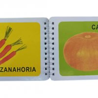 Книжка с твърди корици и страници Плодове и зеленчуци, снимка 3 - Рисуване и оцветяване - 37095958