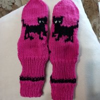 Ръчно плетени детски чорапи от вълна, ходило 20 см., снимка 1 - Детски комплекти - 44458628