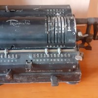Стара немска изчислителна машина,калкулатор в стил арт декоTRIUMPHATOR, снимка 7 - Колекции - 42647807