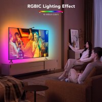 Govee Envisual TV LED Backlight с камера, RGBIC Wi-Fi TV Backlights за 55-65 инчови телевизори, Рабо, снимка 4 - Лед осветление - 44326312