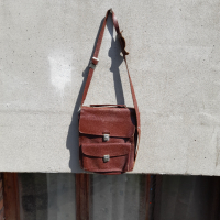Стара кожена чанта #16, снимка 1 - Антикварни и старинни предмети - 36539183