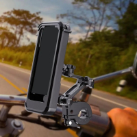 Стойка за телефон за мотор, скутер, електрическа тротинетка, велосипед, автоматична , снимка 1 - Аксесоари и консумативи - 44397411