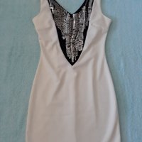 Бяла официална скъпа рокля със сегмент-изкуство. Къса и сексапилна , елегантна, с цип на гърба, нова, снимка 13 - Рокли - 37264692