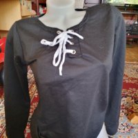 Блузка с връзки, снимка 1 - Блузи с дълъг ръкав и пуловери - 39884099