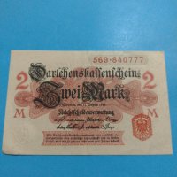 Рядка банкнота 2 марки 1914 година Германия за колекция - 18843, снимка 1 - Нумизматика и бонистика - 31186549