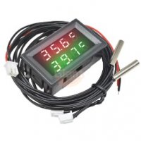 Панелен термометър -50 +110 гр с две сонди автомобил хладилник витрина, снимка 2 - Друга електроника - 40041134