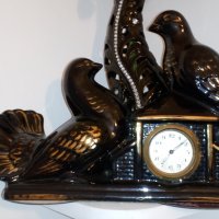 Часовник - каминен ,порцеланов , стар, снимка 1 - Антикварни и старинни предмети - 29803955