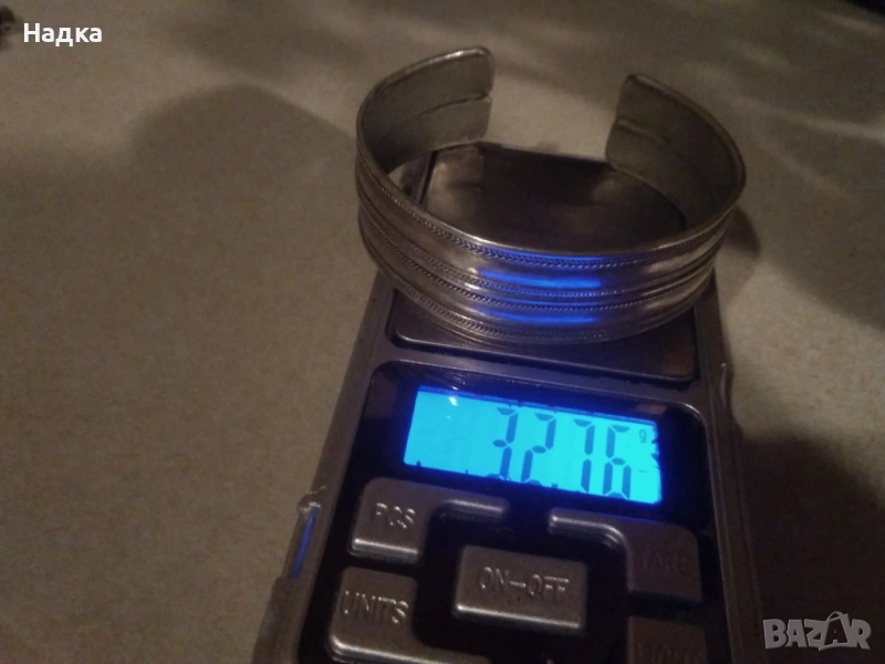 Дамска сребърна гривна, снимка 1