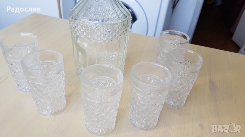 Сервиз за ракия водка кристално стъкло, снимка 1