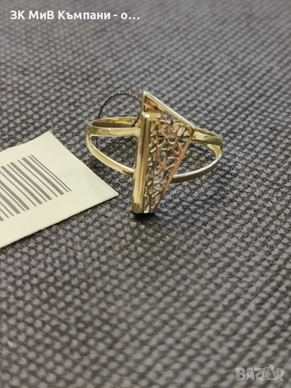Чисто нов златен дамски пръстен 1.76гр-14к, снимка 1