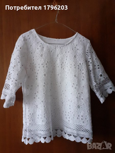 Красива бяла блуза, снимка 1