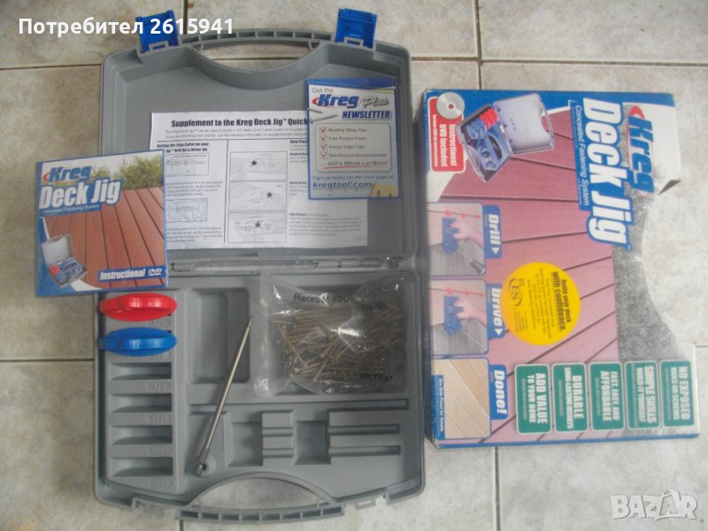 Нов USA Куфар За Шаблон/Водачи Ъглово Пробиване/Ъглово Завинтване-Американски- KREG DECK JIG, снимка 1
