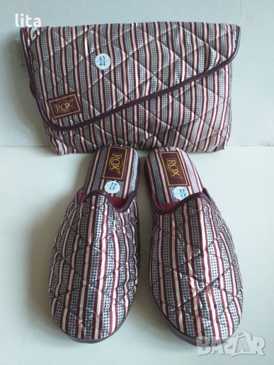 Комплект за пътуване - чехли 43/44 + несесер, снимка 1