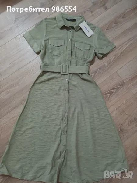 Нова рокля размер 36/S Lcwaikiki каки/зелена, снимка 1