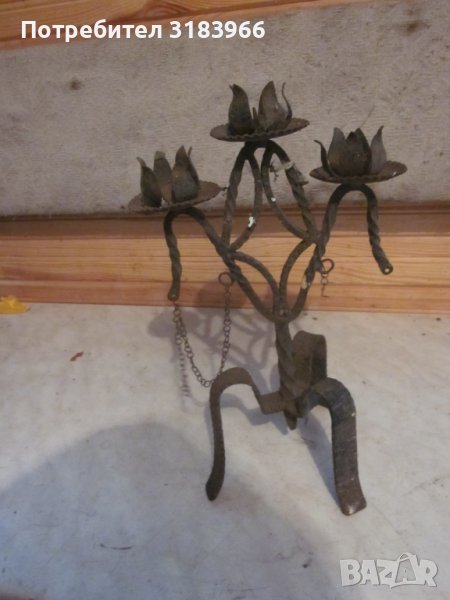 голям свещник от ковано желязо, снимка 1