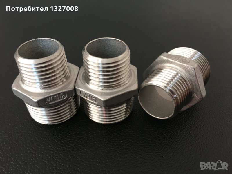 Нипел Преходен Неръждаем 3/4"х1/2", снимка 1